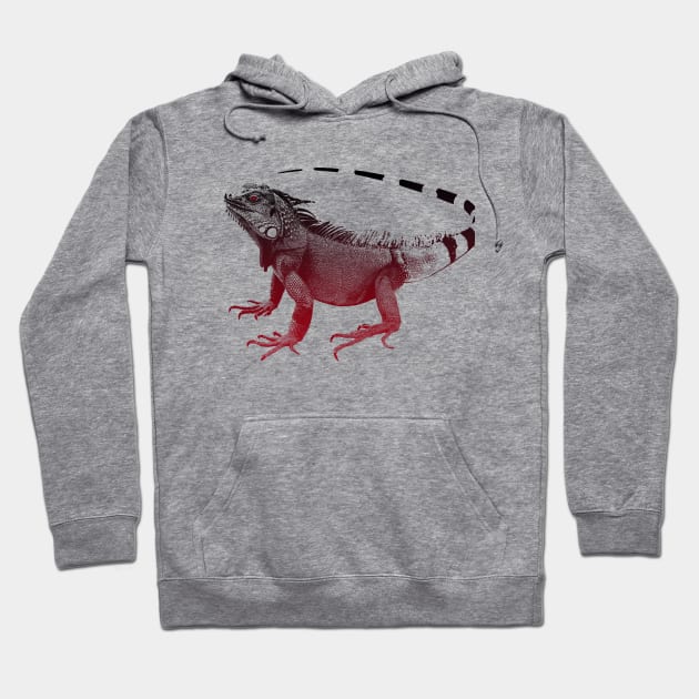 Iguana, red Iguana Hoodie by hottehue